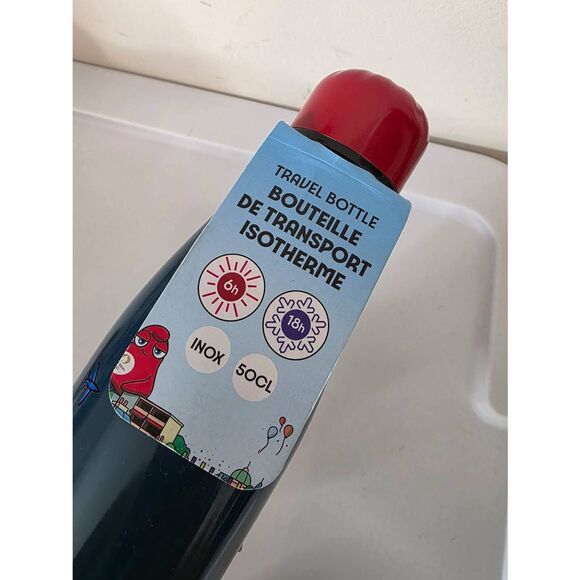 Mascotte Eiffel Tower insulated bottle Olympic Games Paris 2024 50 cl bleu - Picture 2 of 9